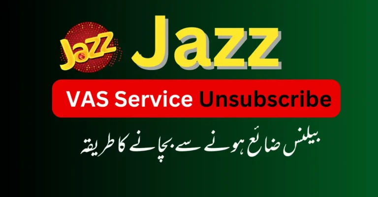 Jazz VAS Services Unsubscribe Code